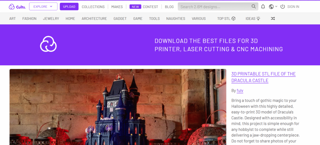 CUTS-1024x464 Arquivos STL Grátis: Os Melhores Sites para Impressão 3D