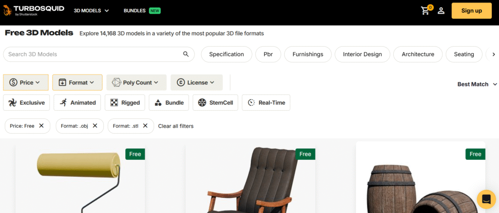 turbosquid-1024x437 Arquivos STL Grátis: Os Melhores Sites para Impressão 3D